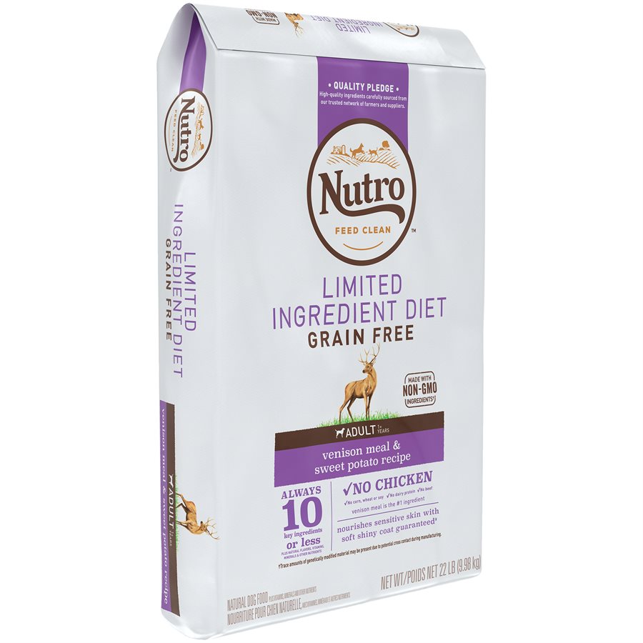 NUTRO Limited Ingredient Diet Adult Dog Grain Free Venison 22LB