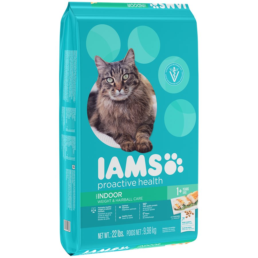 Iams Proactive Health Adult Indoor Cat Weight & Hairball Care 22lb