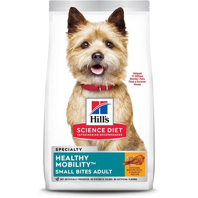 Hill's Science Diet Healthy Mobility Dog Small Bites Chicken Meal Brown Rice & Barley 4LB