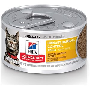 Hill's Science Diet Santé Urinaire Contrôle des Boules de Poils Chat Entrée de Poulet 24 / 2.9 oz