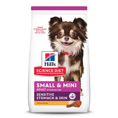 Hill's Science Diet Estomac & Peau Sensible Chien Petite & Miniature Poulet 15 LB