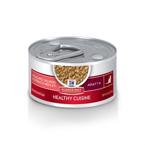 Hill's Science Diet Healthy Cuisine Chat Mélange de Saumon Poché & Épinards 24 / 2.8 oz