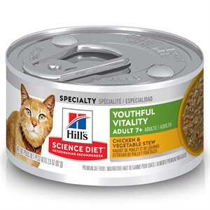 Hill's Science Diet Sénior 7+ Vitalité Chat Ragoût de Poulet & Légumes 24 / 2.9 oz