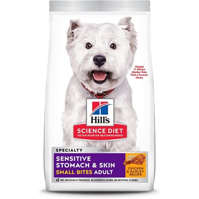 Hill's Science Diet Estomac & Peau Sensible Chien Petites Bouchées Poulet 4 LB