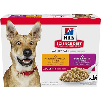 Hill's Science Diet Dog Variety Pack Chicken Beef 12 / 13oz