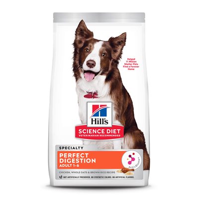 Hill's Science Diet Perfect Digestion Dog Chicken Brown Rice & Whole Oats 12LB