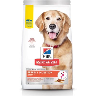 Hill's Science Diet 7+ Perfect Digestion Dog Chicken Whole Oats & Brown Rice 3.5LB