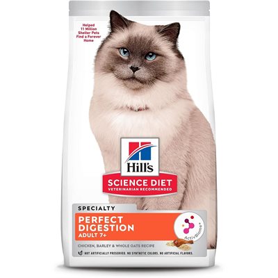 Hill's Science Diet 7+ Perfect Digestion Cat Chicken Barley & Whole Oats 3.5LB