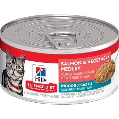 Hill's Science Diet Indoor Cat Salmon & Vegetable Medley 24 / 5.5oz