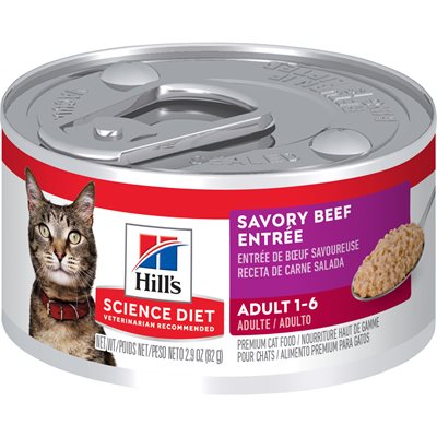 Hill's Science Diet Cat Savory Beef Entrée 24 / 2.9oz