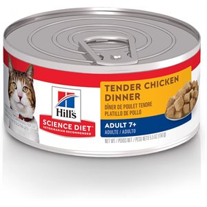 Hill's Science Diet Sénior 7+ Chat Dîner de Poulet Tendre 24 / 5.5 oz