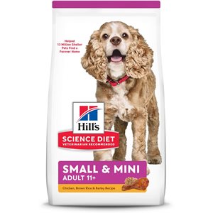 Hill's Science Diet Sénior 11+ Chien Petite & Miniature Poulet Orge & Riz 15.5 LB