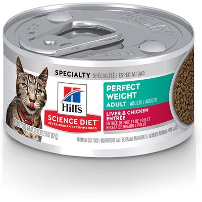 Hill's Science Diet Perfect Weight Cat Liver & Chicken Entrée 24 / 2.9oz