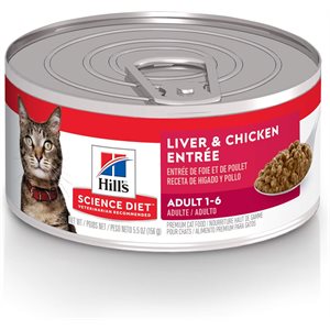 Hill's Science Diet Adulte Chat Entrée de Foei & Poulet 24 / 5.5 oz