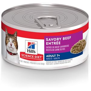 Hill's Science Diet Sénior 7+ Chat Entrée de Boeuf 24 / 5.5 oz