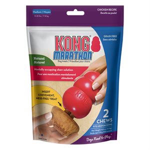 KONG Marathon Dog Treat 2-Pack Chicken Medium