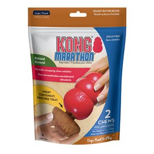 KONG Marathon Dog Treat 2-Pack Peanut Butter Large