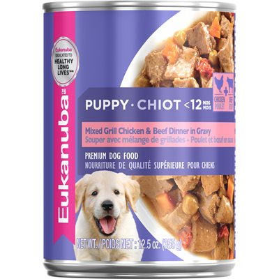 EUKANUBA Chiot Mélange Grillades Poulet et Boeuf en Sauce 12 / 12.5oz