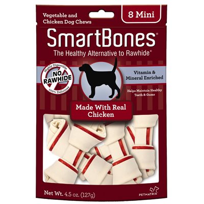 Spectrum Os à Mâcher « Smart Bones » Poulet Mini 8 MCX