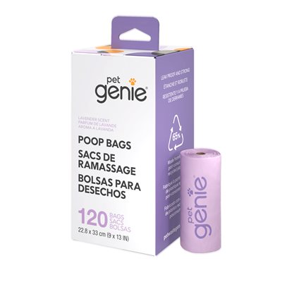 Pet Genie Sacs de Ramassage - 8 Rouleaux (120 sacs)