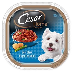 Cesar Chien Adulte « Home Delights » Ragoût de Boeuf 24 / 100g