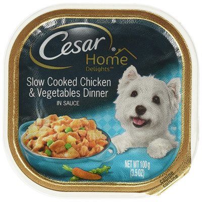 Cesar Chien Adulte « Home Delights » Poulet & Légumes 24 / 100g