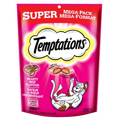 Temptations Gâteries pour Chats Saveur de Boeuf Nourrissant 350g