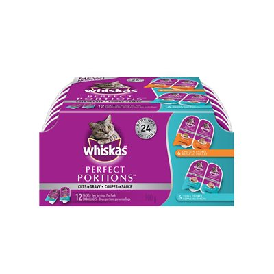 Whiskas Chat Adulte Perfect Portions Poulet & Thon Emballage Varié 2x12 / 75g