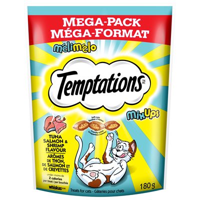 Temptations Gâteries pour Chats MéliMélo Thon, Saumon & Crevettes 180g