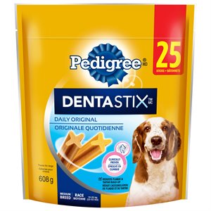 Pedigree DentaStix Saveur Original Moyen 608g Paquet de 25