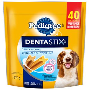 Pedigree DentaStix Saveur Originale Moyen 972g Paquet de 40