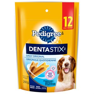 Pedigree DentaStix Saveur Original Moyen 292g Paquet de 12