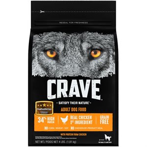 Crave Chien Adulte Poulet Sans Céréales 1.8KG