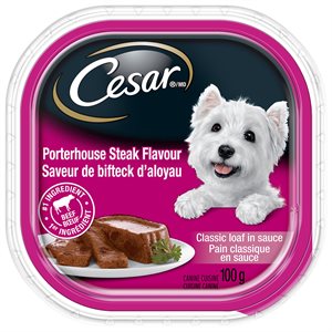 Cesar Chien Adulte Pain Classique Bifteck d'Aloyau 24 / 100g