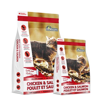 Harlow Blend pour Chats Formule de Poulet & Saumon 10LBS