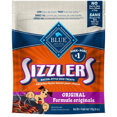 Blue Buffalo Sizzlers Gâteries de Porc de Type Bacon pour Chiens 6 / 6oz