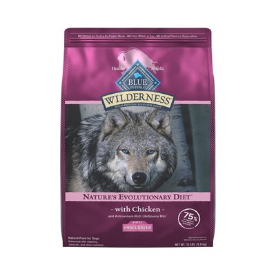 Blue Buffalo Wilderness Petite Race Chien Adulte Poulet avec Céréales 13LB