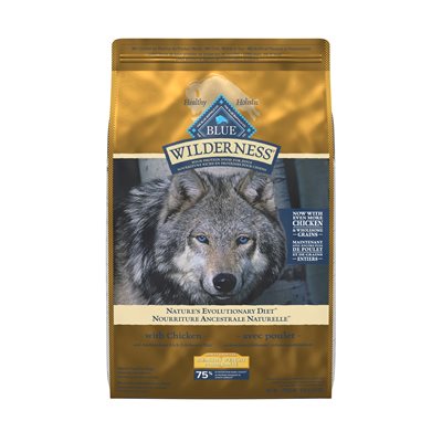 Blue Buffalo Wilderness Poids Santé Chien Adulte Poulet avec Céréales 24LB