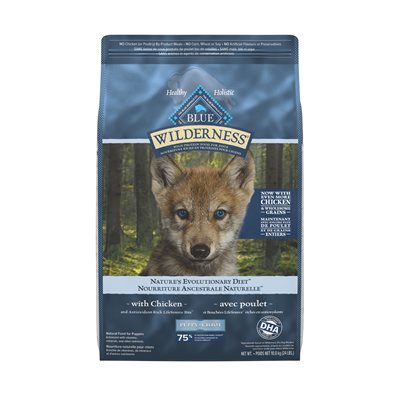 Blue Buffalo Wilderness Chiot Poulet avec Céréales 24LB