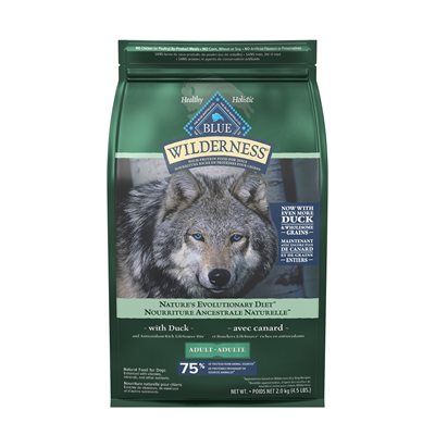 Blue Buffalo Wilderness Chien Adulte Canard avec Céréales 4.5LB