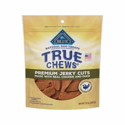 Blue Buffalo True Chews Jerky Chicken & Duck Recipe for Dogs 12oz