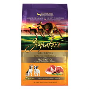 Zignature Dog Limited Ingredient Grain Free Kangaroo Small Bites 4LB