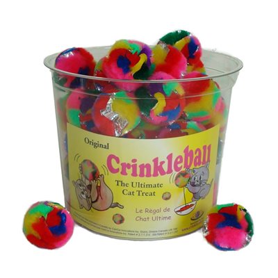 Cancor Jouet pour Chats « Crinkle Ball Mini » Paquet de 50